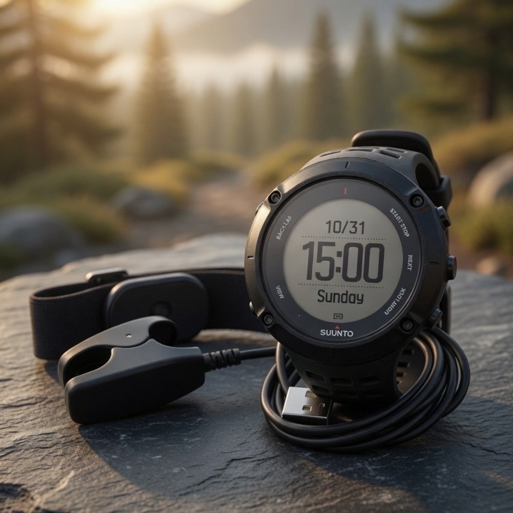 Suunto Ambit 3 Peak Black GPS Outdoor Watch with Charging Cable